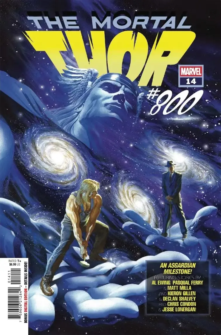 Сигурд Ярлссон встречает Дональда Блейка в космосе на обложке комикса Thor #800.