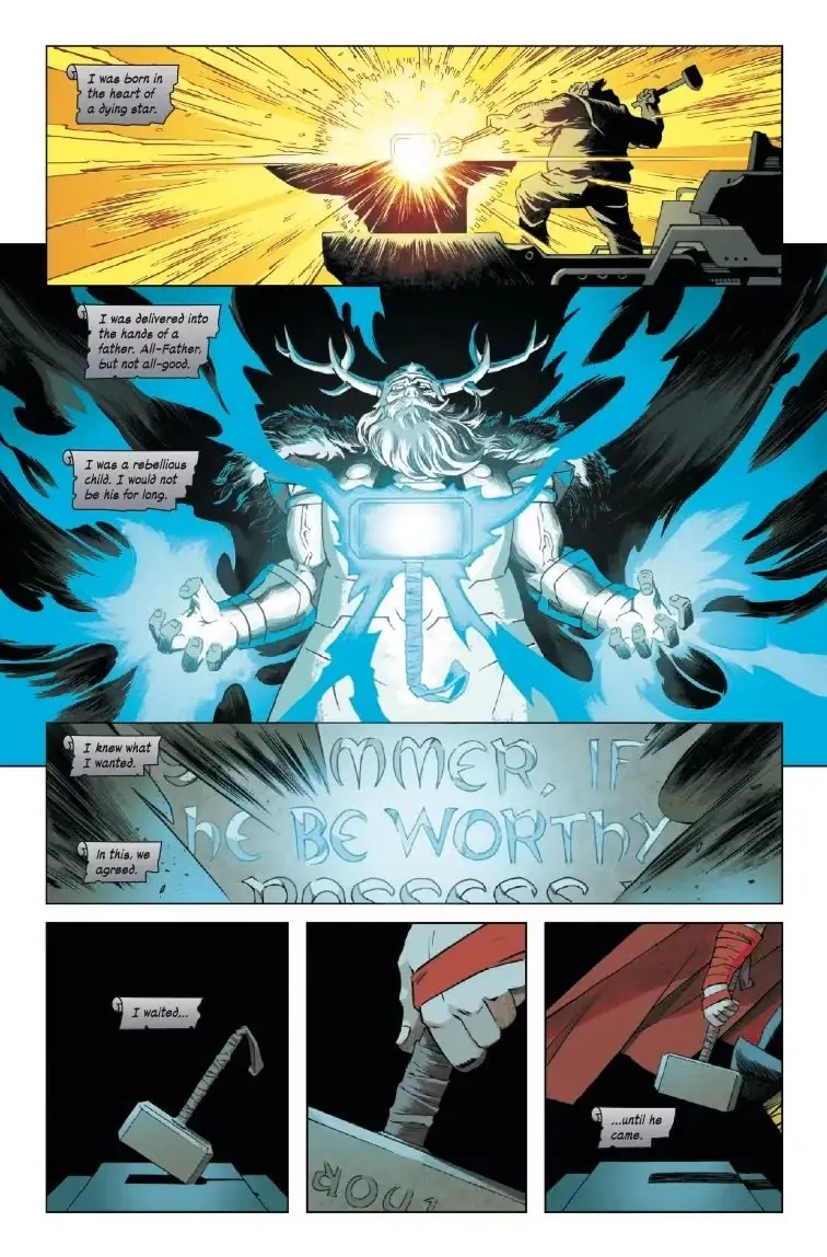 Мьёльнир рассказывает свою историю в обложке комикса Thor #800.