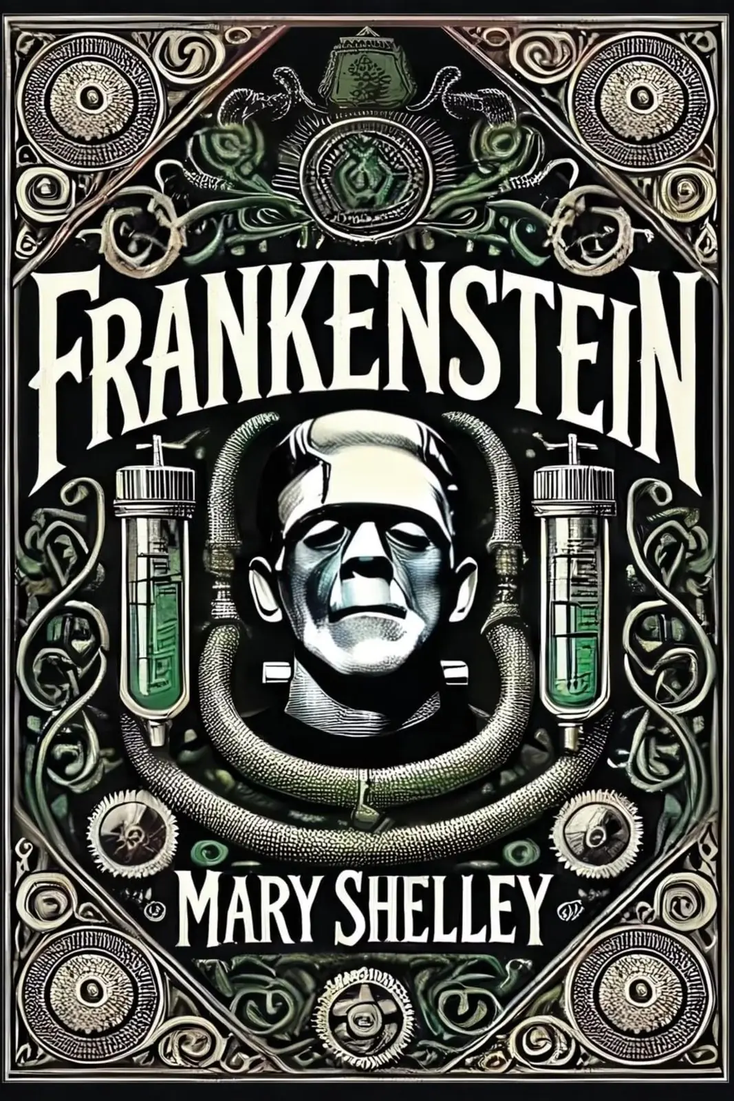 Coveret til Frankenstein av Mary Shelley
