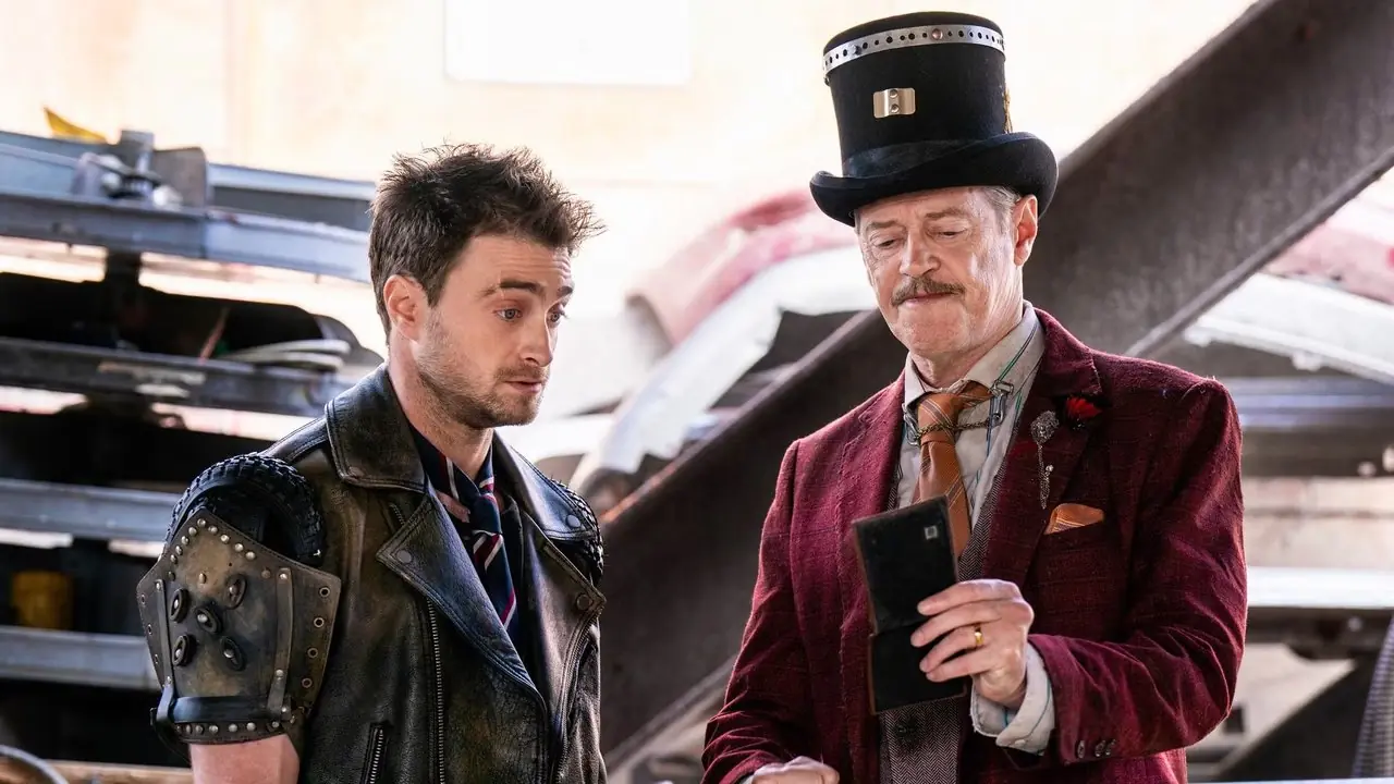Daniel Radcliffe e Steve Buscemi in Miracle Workers Daniel Radcliffe e Steve Buscemi in Miracle Workers