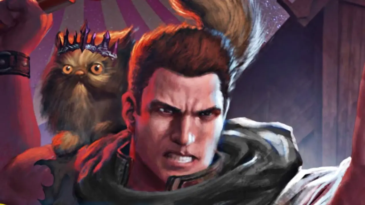 Carl luce decidido con la Princesa Donut en su hombro en la portada del Libro 2 de Dungeon Crawler Carl.