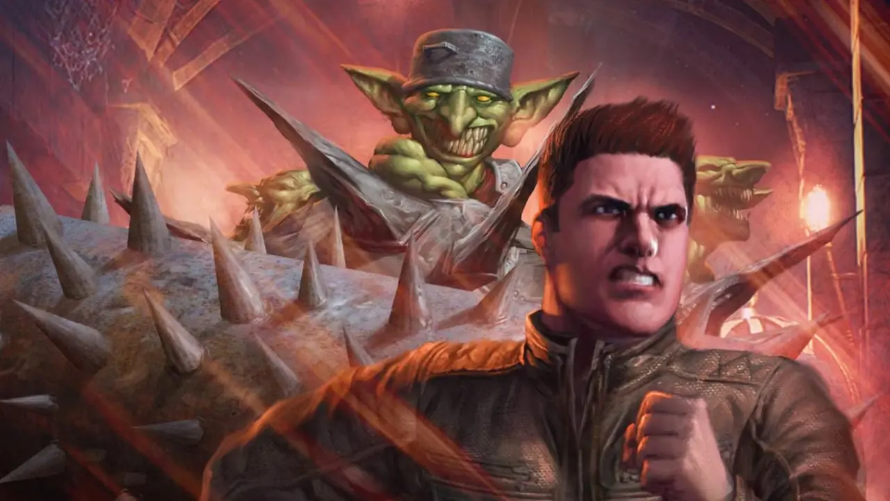 La portada del libro de Dungeon Crawler Carl muestra a Carl huyendo de un duende homocida
