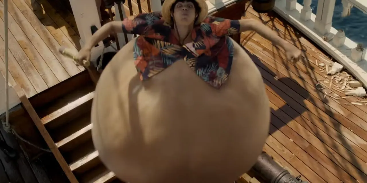 Luffy robi balon z gumą do żucia w One Piece Netflixa