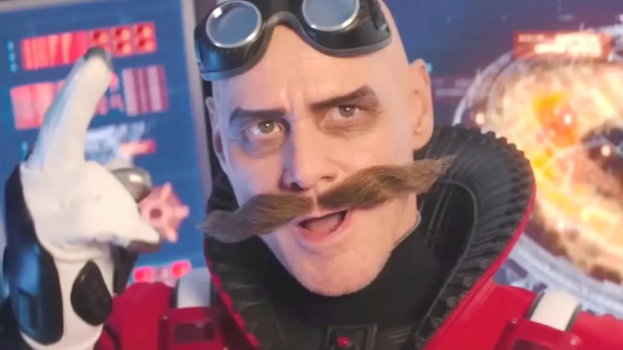 Robotnik punta in aria mentre parla in Sonic the Hedgehog 3 Robotnik punta in aria mentre parla in Sonic the Hedgehog 3