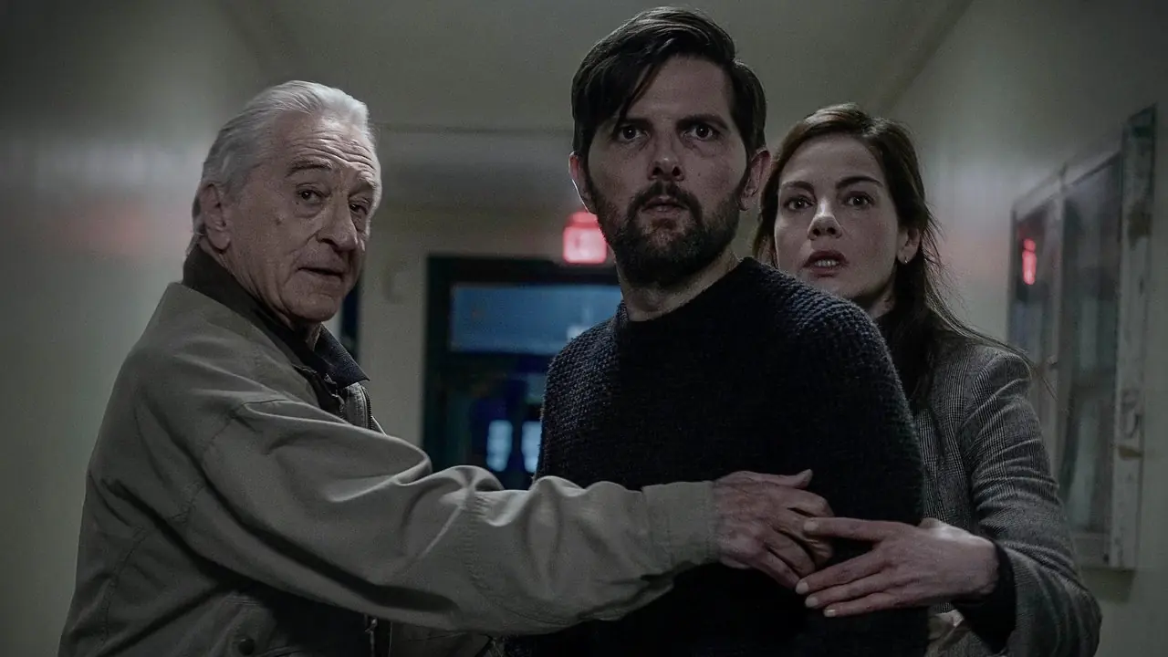 ميشيل موناغان وآدم سكوت وروبرت دي نيرو في The Whisper Man ميشيل موناغان وآدم سكوت وروبرت دي نيرو في The Whisper Man