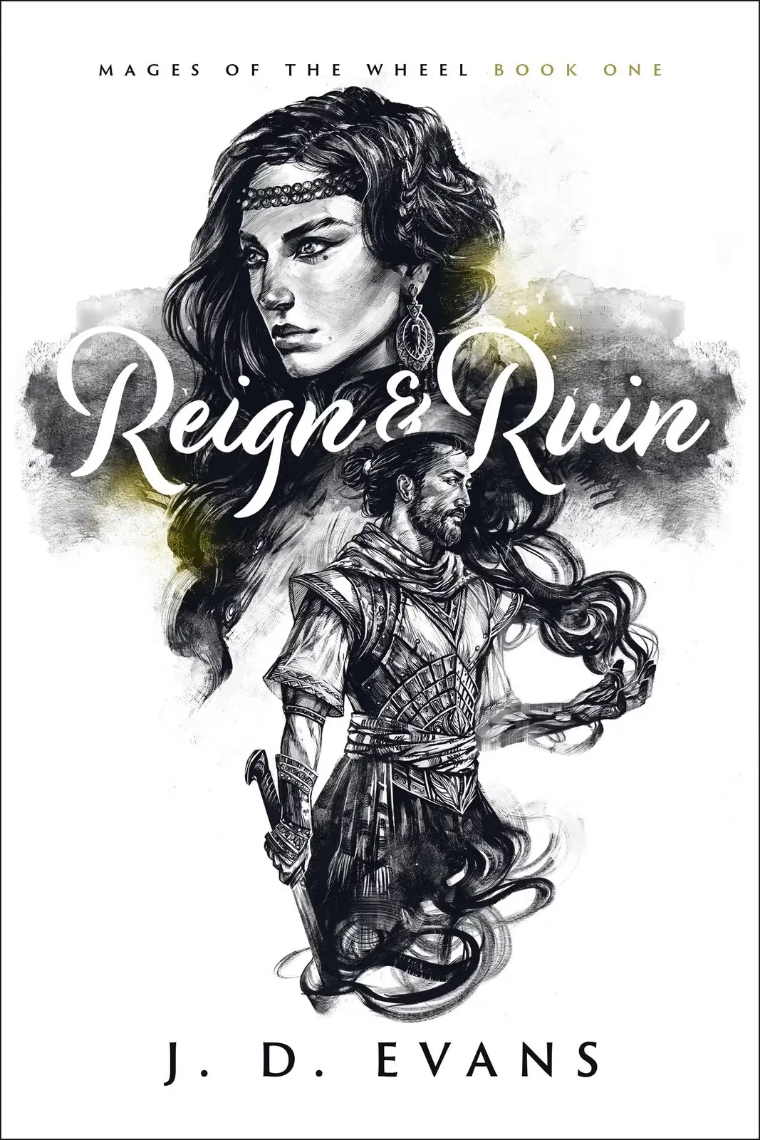 La portada de Reign & Ruin de J.D. Evans muestra a Naime y al Príncipe Makram