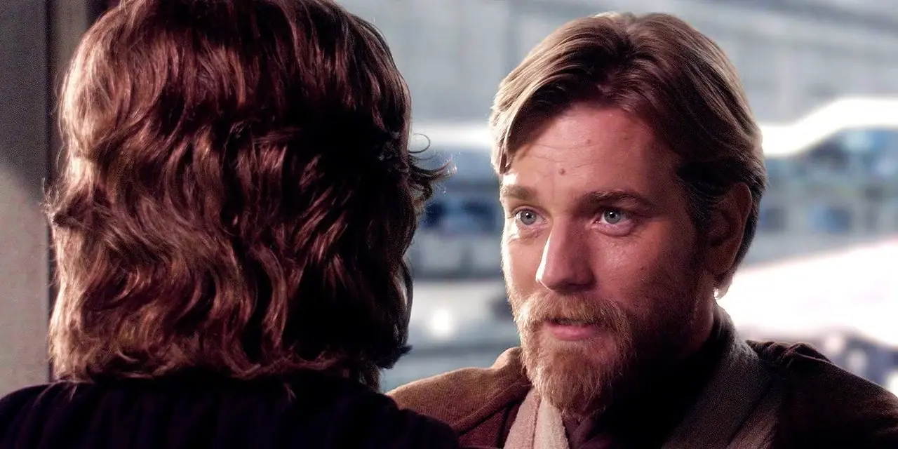 Obi-Wan Kenobi spreekt met Anakin Skywalker in Revenge of the Sith