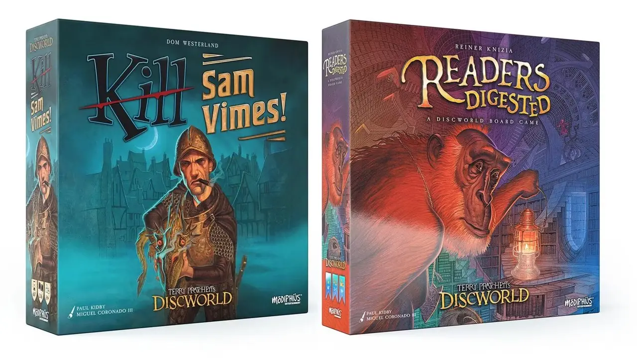 dood Sam Vimes en lezers verteren het Discworld-bordspel dood Sam Vimes en lezers verteren het Discworld-bordspel