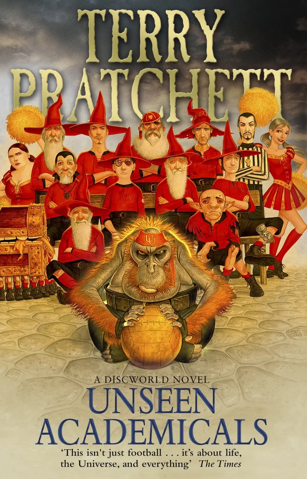 Terry Pratchett Ongeziene academische boekomslag met de bibliothecaris Terry Pratchett Ongeziene academische boekomslag met de bibliothecaris