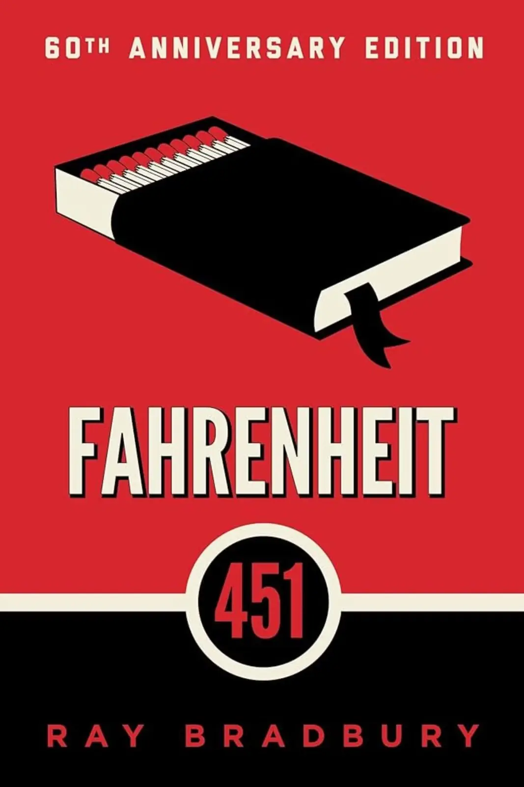 La portada de Fahrenheit 451 de Ray Bradbury