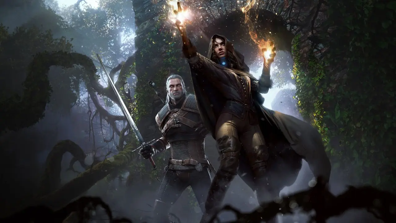 Arte conceptual oficial de Witcher 3 Triss y Geralt