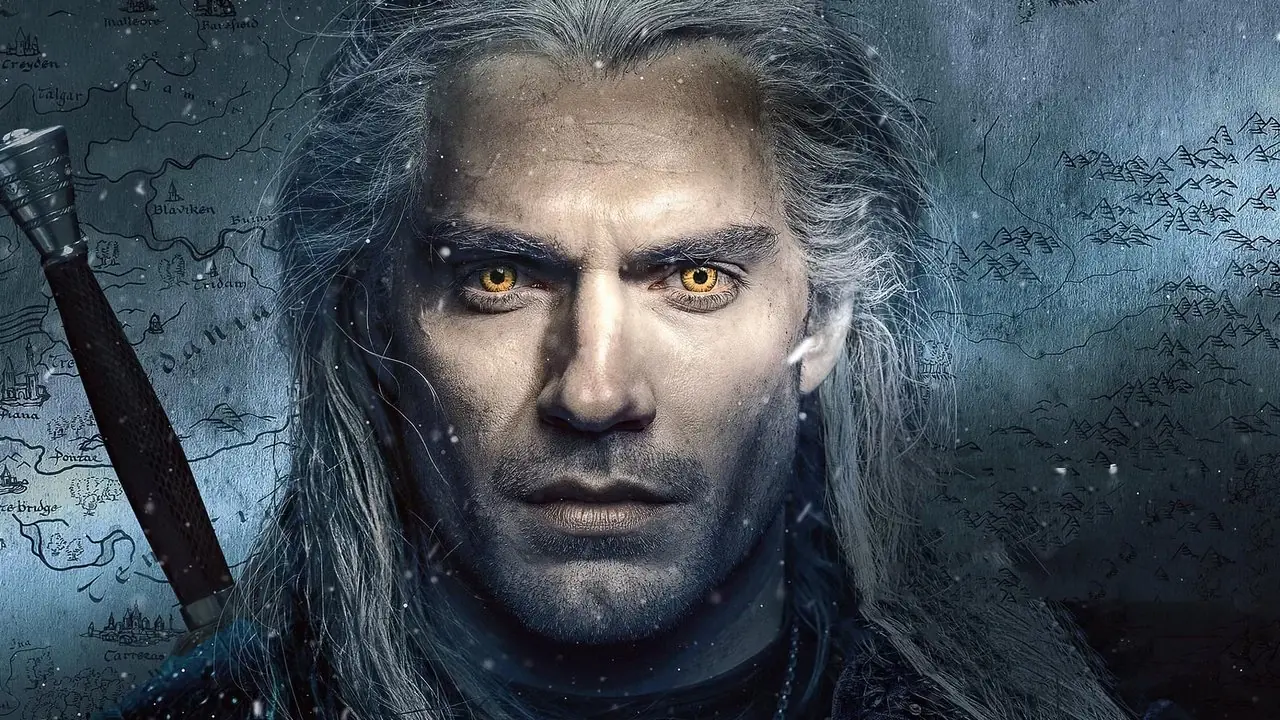 Henry Cavill dans le rôle de Geralt dans l'art promotionnel de The Witcher