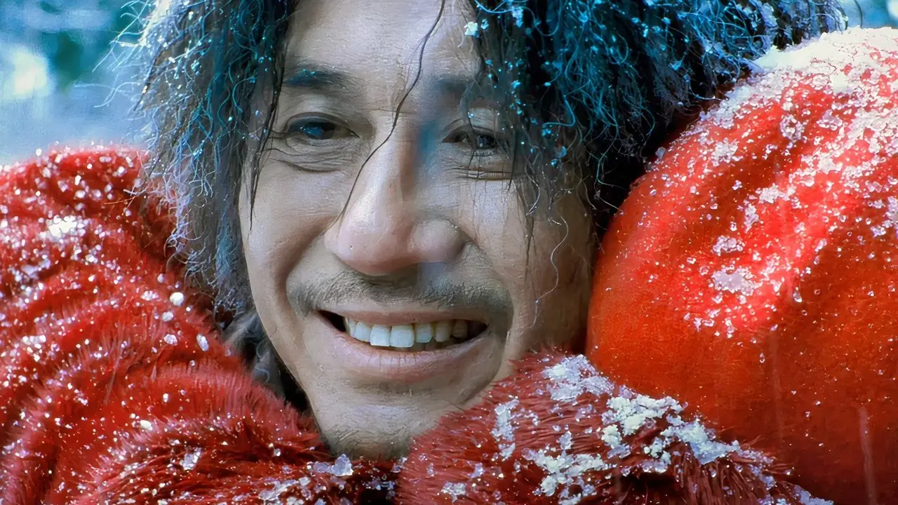 Dae-su lächelt, als er Mi-do am Ende von Oldboy umarmt