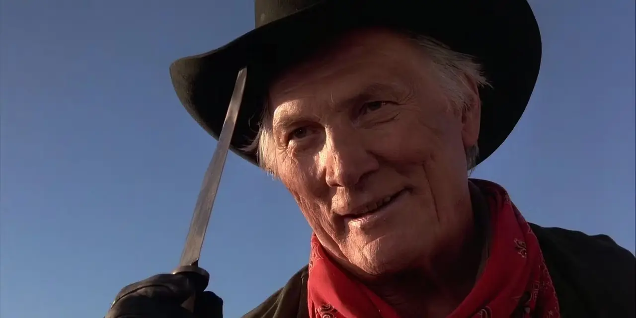 Jack Palance jako kręcony w miejskich spodniach