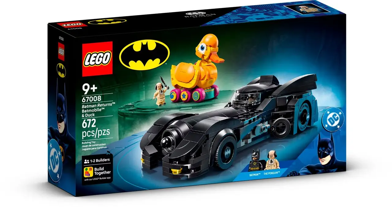 LEGO DC Бэтмен возвращает Бэтмобиль и коробку с уткой (67008)