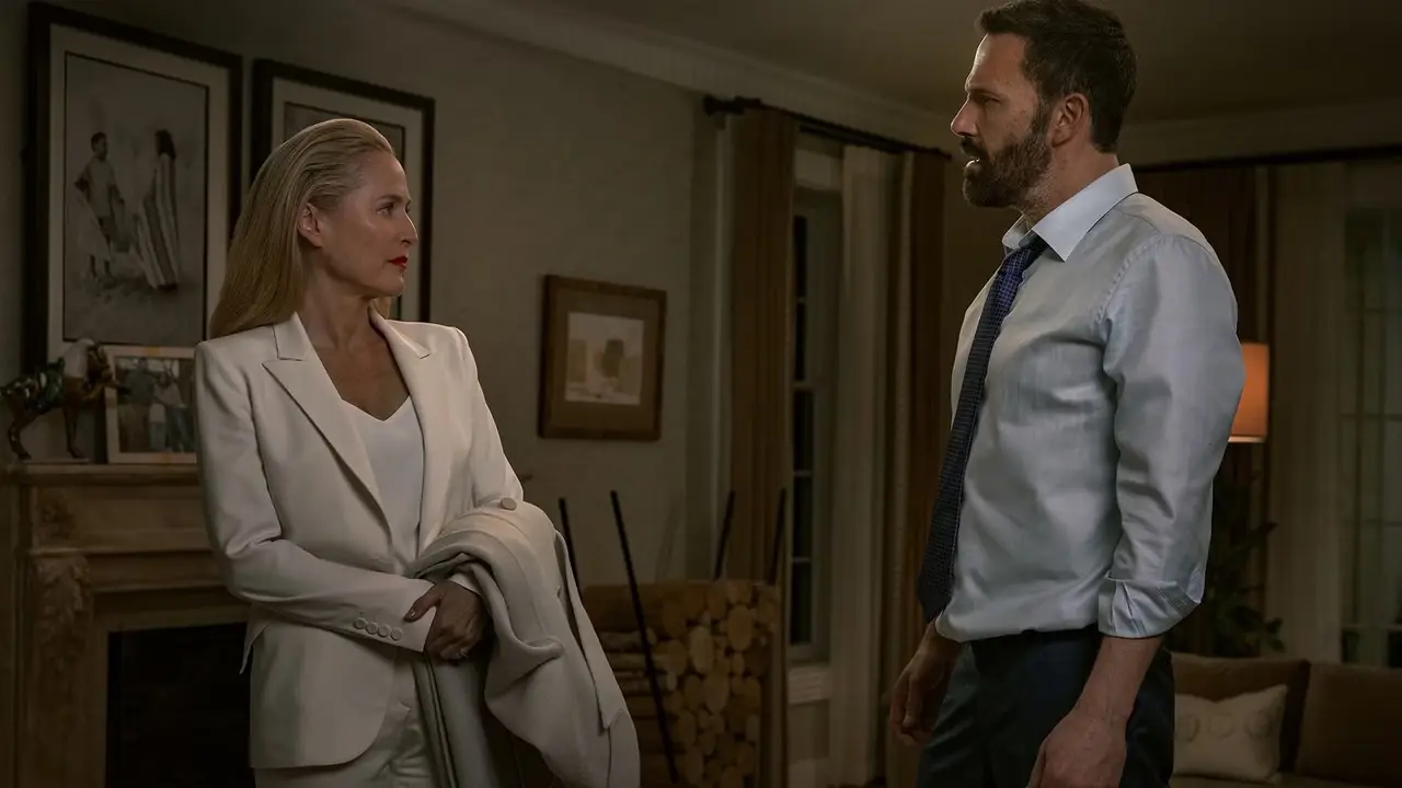 Gillian Anderson e Ben Affleck em Animais