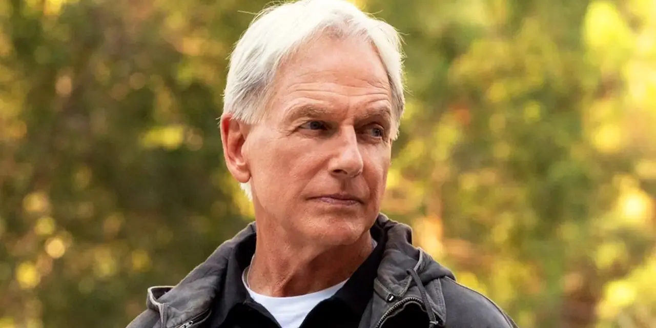 『NCIS』で真剣な表情を浮かべるギブス役のマーク・ハーモンのクローズアップ