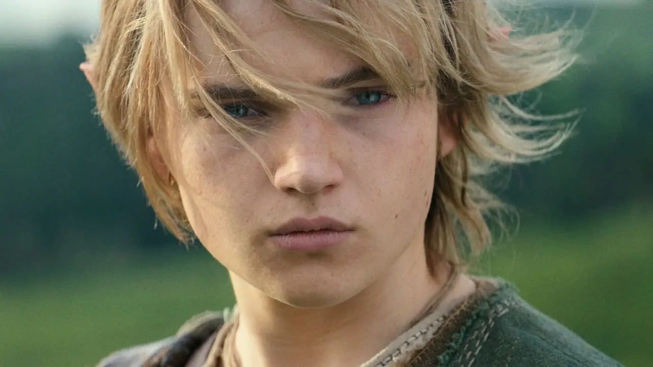 ينظر رابط بنيامين إيفان أينسوورث بشكل مكثف نحو الكاميرا في The Legend of Zelda