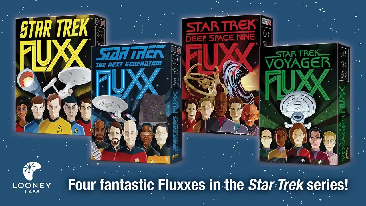 تظهر الصورة مجموعة Star Trek Fluxxes