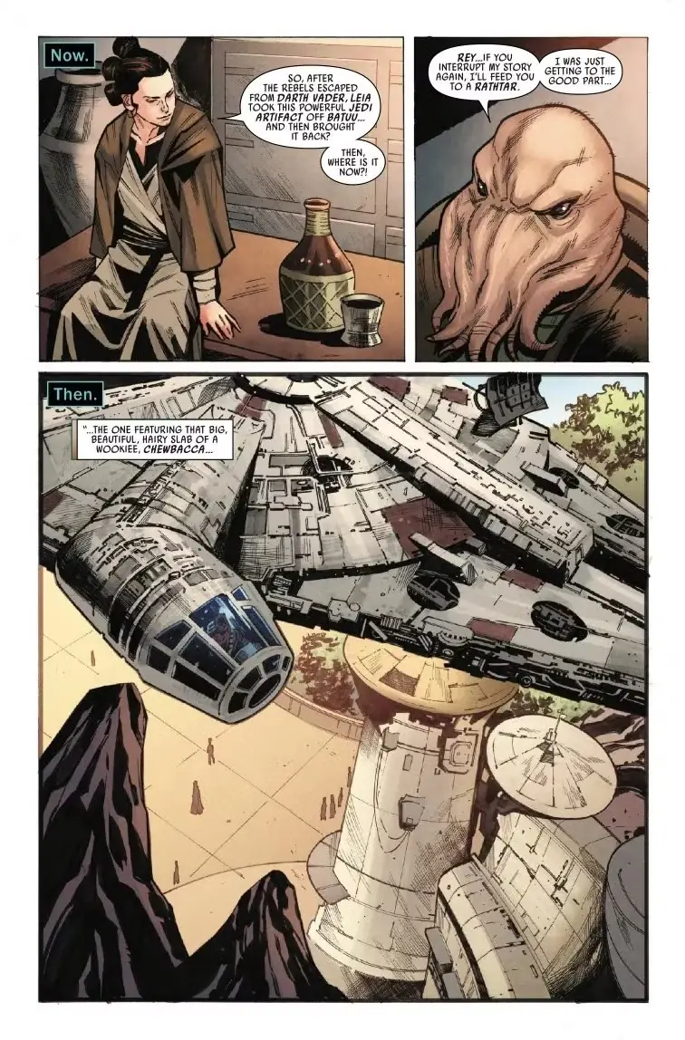 Oga Garra, Star Wars Galaxy'nin Edge Echoes of the Empire #4'te Rey ile konuşuyor