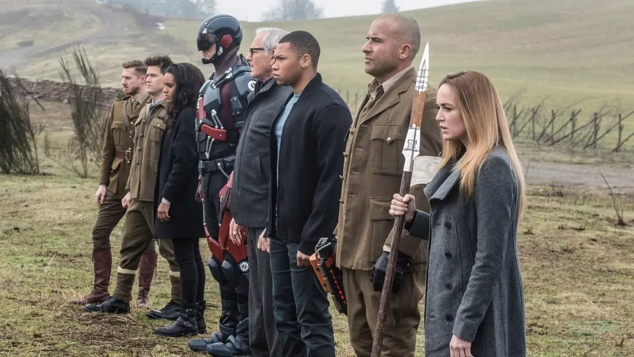 Las Leyendas están juntas en fila en Legends of Tomorrow temporada 2, episodio 17, "Aruba"