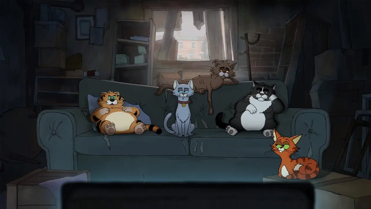 ALLEY CATS، (المعروف أيضًا باسم RICKY GERVAIS ALLEY CATS)، من اليسار: جوس (صوت: ريكي جيرفيه)، بونس (صوت: توم باسدن)، بوك (صوت: ديفيد إيرل)، فانغ (صوت: أندرو بروك)، أوليف (صوت: ديان مورغان)، (الموسم 1، الحلقة 101، بثت في 7 أغسطس 2026). الصورة: © نيتفليكس ALLEY CATS، (المعروف أيضًا باسم RICKY GERVAIS ALLEY CATS)، من اليسار: جوس (صوت: ريكي جيرفيه)، بونس (صوت: توم باسدن)، بوك (صوت: ديفيد إيرل)، فانغ (صوت: أندرو بروك)، أوليف (صوت: ديان مورغان)، (الموسم 1، الحلقة 101، بثت في 7 أغسطس 2026). الصورة: © نيتفليكس