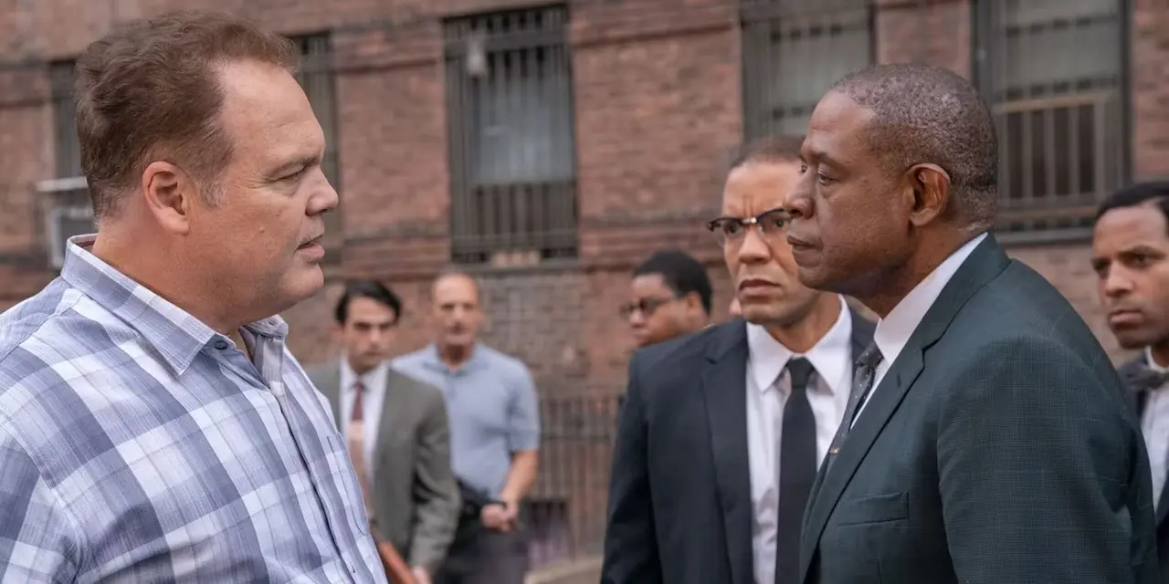 Vincent Donofrio, Nigel Thatch och Forest Whitaker på gatorna i Godfather of Harlem Vincent Donofrio, Nigel Thatch och Forest Whitaker på gatorna i Godfather of Harlem
