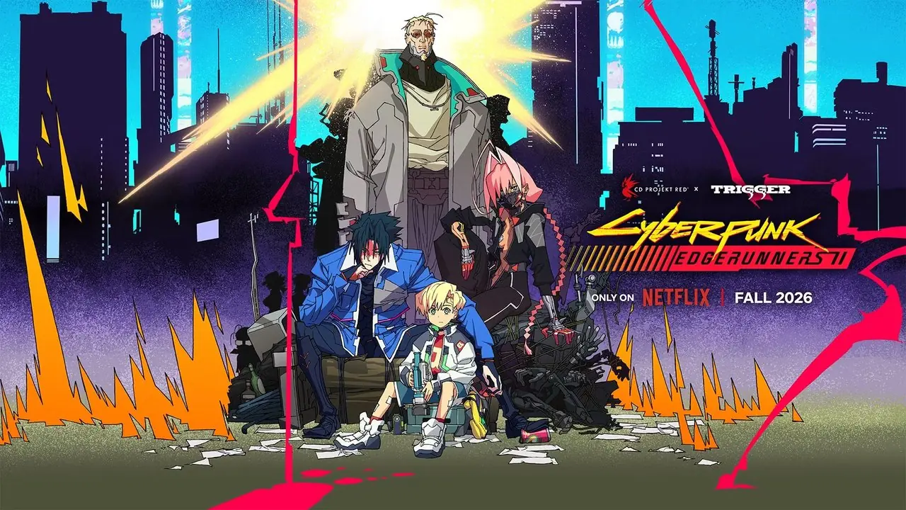 Cyberpunk Edgerunners 2 nuevo póster visual con reparto completo