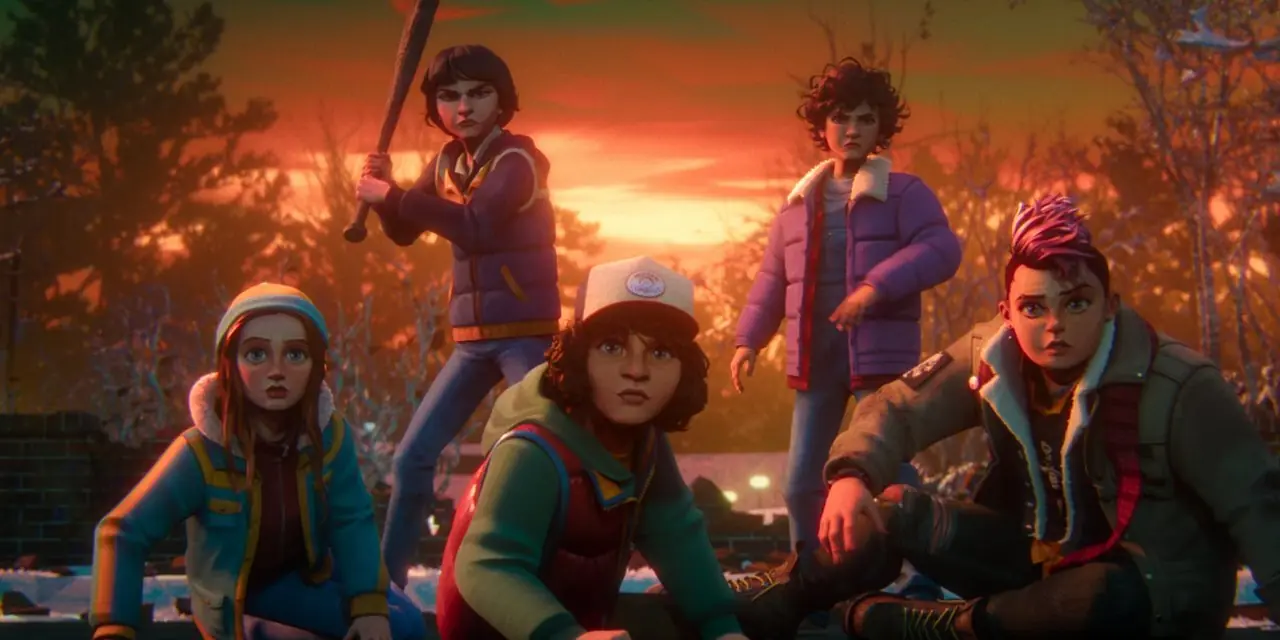 El grupo reunido en Stranger Things Tales del 85 El grupo reunido en Stranger Things Tales del 85