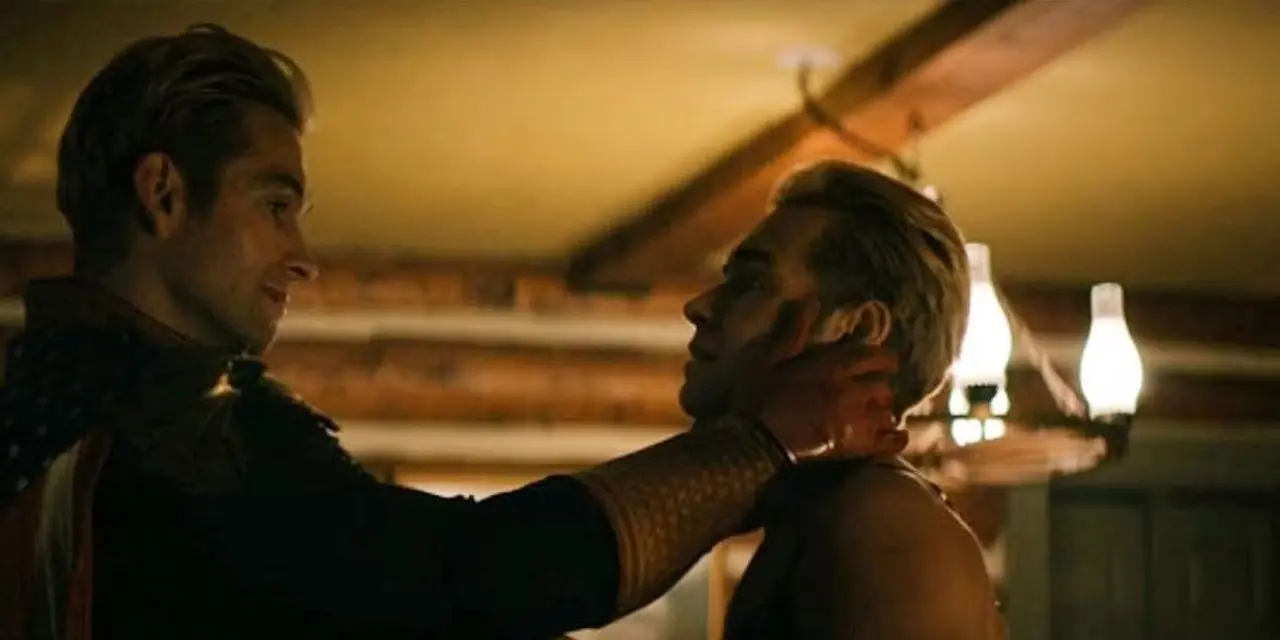 Homelander rör vid Doppelgangers ansikte när han tar sig an sitt utseende i The Boys Homelander rör vid Doppelgangers ansikte när han tar sig an sitt utseende i The Boys