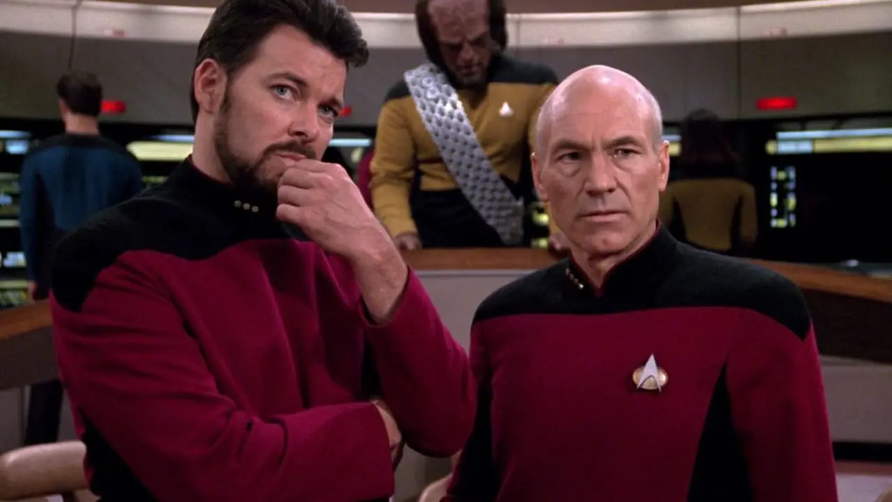 Riker y Picard en TNG