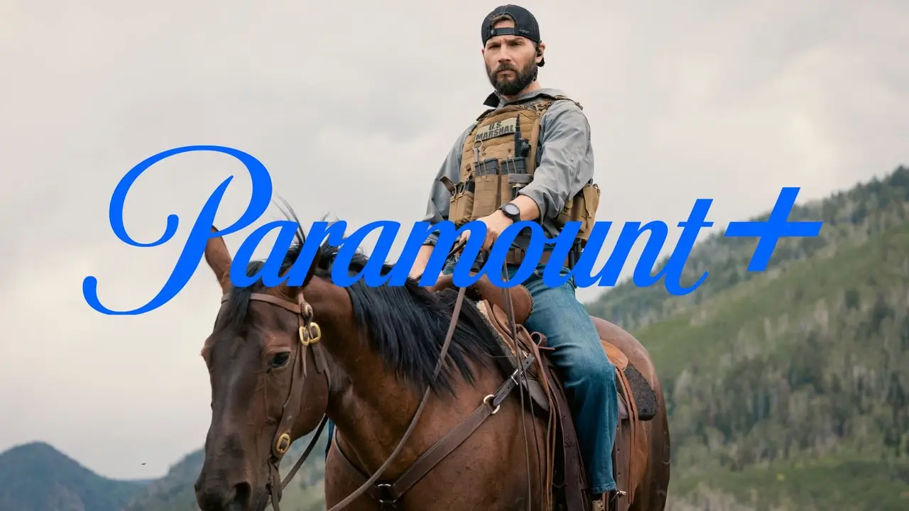 상단에 Paramount+ 로고가 있는 Marshals의 Pete Calvin 역을 맡은 Logan Marshall-Green